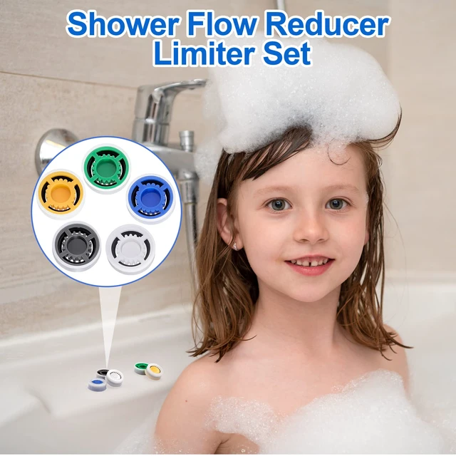 Alt view image 7 of 7 - 10pcs Shower Flow Reducer Limiter, gpm 1.5 1.8 2.0 2.5 3.0 | Water Saver Adapter Set for Handheld Shower, Bathroom, Toilet (0.56x0.54 x 0.21inch)