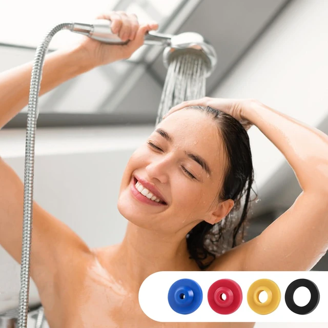 Alt view image 2 of 7 - 12 Pieces Silicone Shower Head Flow Restrictor Shower Flow Restrictor 4 Specifications Water Flow Restrictor for Various Standard Shower Head Handheld Showers