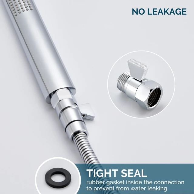 Alt view image 6 of 7 - Shower Shut Off Valve, Water Flow Pressure Restrictor, Chrome | Solid Brass Flow Control Reducer for Handheld Shower Head, G 1/2 Water Volume Saver Regulator Valve for Bidet Sprayer