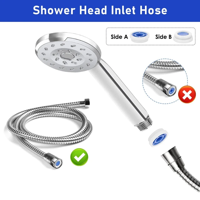 Alt view image 3 of 7 - 7 Water Restrictor for Shower Head, Shower Flow Pressre Reducer Limiter Set Water Flow Saver Adapter Shower Head Flow Restrictor for Fixed and Handheld Shower Head1.2/1.5/1.8/2/ 2.2/2.5 GPM