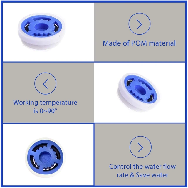 Alt view image 4 of 7 - 7 Water Restrictor for Shower Head, Shower Flow Pressre Reducer Limiter Set Water Flow Saver Adapter Shower Head Flow Restrictor for Fixed and Handheld Shower Head1.2/1.5/1.8/2/ 2.2/2.5 GPM