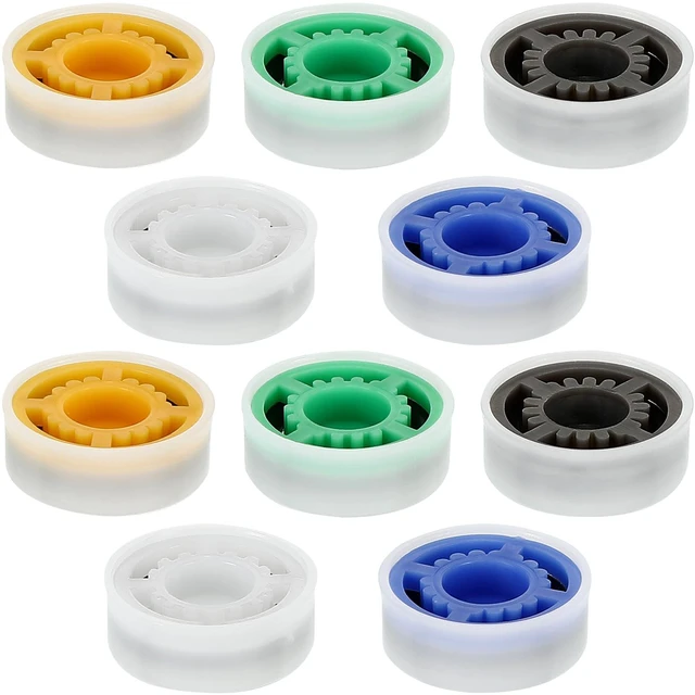 Main image of 10 Pcs Shower Flow Restrictors Water Limiter, 14.3 x 13.85 x 5.2 mm | 5 Gpm Rates 1.5/1.8/2.0/2.5/3.0, Fits Fixed or Handheld Heads, Bathroom Faucet, Toilet, Reduces Water Bills, Saves Money