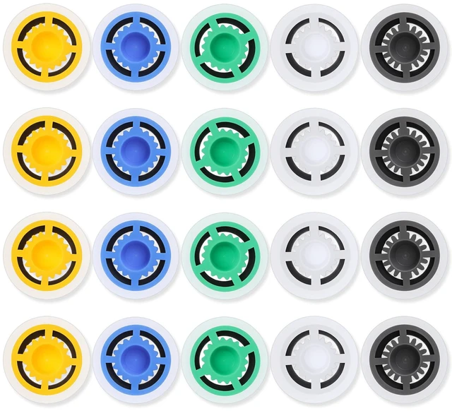 Main image of 20 Pcs Shower Head Flow Restrictor, 1.5/1.8/2.0/2.5/3.0 GPM Shower Head Water Saver Plastic Flow Restrictor for Shower Heads, Water Saver Faucet Adapters Limiter Pressure Reducer for Bathroom Toilet