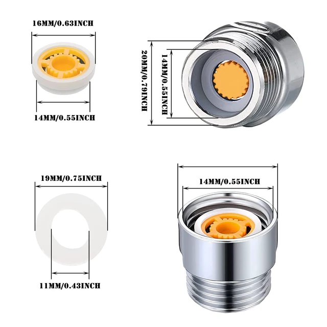 Alt view image 3 of 6 - 7PCS Shower Flow Reducer Limiter Set,Control Valves Shower Water Flow Restrictor for Water Saving Fixed Shower Head or Handheld Shower
