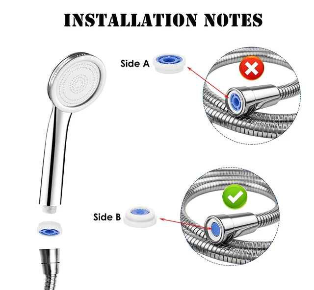 Alt view image 6 of 6 - 7PCS Shower Flow Reducer Limiter Set,Control Valves Shower Water Flow Restrictor for Water Saving Fixed Shower Head or Handheld Shower