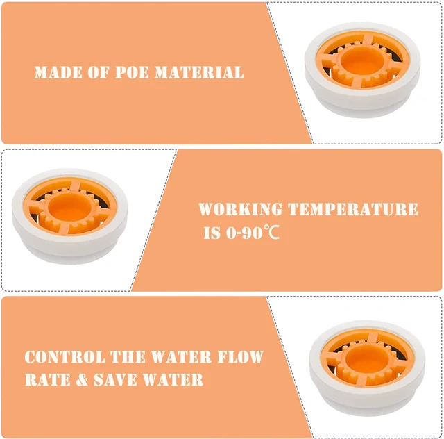 Alt view image 5 of 6 - 7PCS Shower Flow Reducer Limiter Set,Control Valves Shower Water Flow Restrictor for Water Saving Fixed Shower Head or Handheld Shower