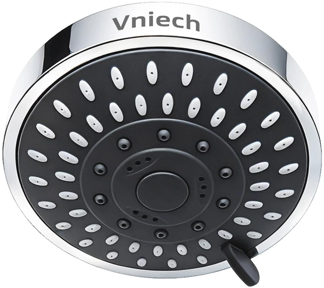 Main image of High pressure shower heads5 Settings Fixed Showerheads 4 Inch High Flow shower heads with Adjustable Metal Swivel Ball Joint