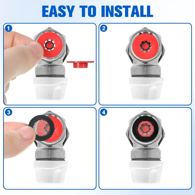 Alt view image 4 of 5 - 9 PCS Shower Head Flow Restrictor Set, 1.8/2.5 GPM Flow Reducer Water Saver Limiter, Fixed Showerhead Replace Parts with 2 Filter Gaskets + 5 Silicone Nozzles for Bathroom Shower Head Faucet