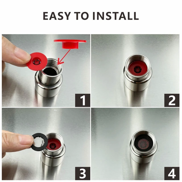 Alt view image 6 of 6 - Shower Flow Restrictor Set - Fixed Showerhead Replace Parts -1.8 and 2.5GPM Flow Reducer Limiter + 2 Filter Gaskets + 5 Soft Silicone Nozzles For Shower Head Replacement