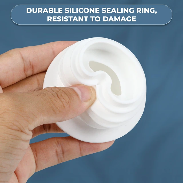 Alt view image 6 of 7 - 3pcs Washing Machine Drain Hose Seal, Deodorant Sewer Ring Sealing Kit for Kitchen Sink Floor Pipe, Washer Pipe Plug Hose Adapter Cover for Anti-Odor, Smell Stopper, Backflow Blocker, 3 Sizes (White)
