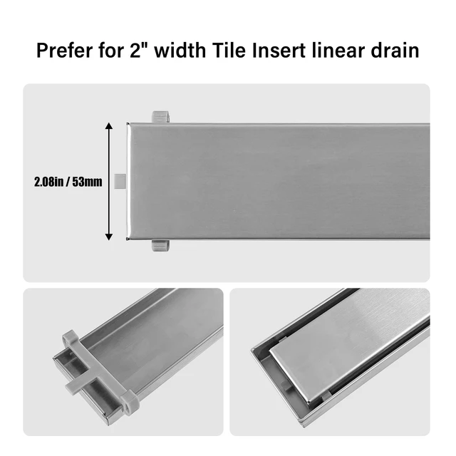 Alt view image 3 of 3 - Plastic Clip for Linear Shower Drain, Tile Tray Supporter, Grey, 6 PCS | Shower Drain Clips, Gray Plastic Clip, for HTOH 2-in-1 Tile-Insert Linear Shower Drain & Bathroom Drain