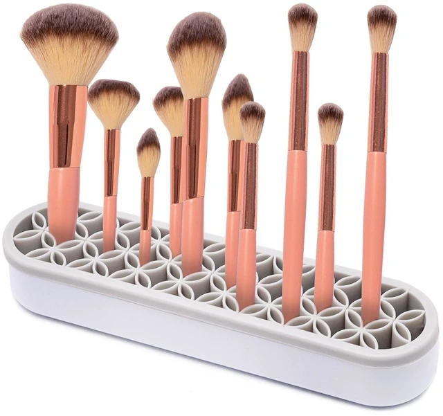 Main image of 1Pcs Silicone Makeup Brush Holder Stand Light Grey Make Up Brush Organizers Makeup Brushes Holder Organizer for Painting Pen Brushes Nail Clippers Drill Pens Ruler Sewing Craft Tools