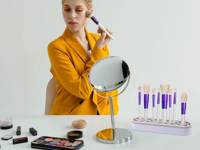Alt view image 7 of 7 - 1Pcs Silicone Makeup Brush Holder Stand Light Grey Make Up Brush Organizers Makeup Brushes Holder Organizer for Painting Pen Brushes Nail Clippers Drill Pens Ruler Sewing Craft Tools