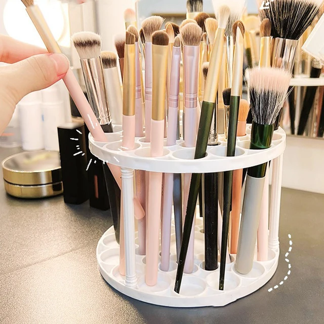 Alt view image 3 of 6 - Makeup Brush Holder, 46 Slots, Make Up Brush Organizer for Vanity (1)