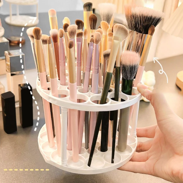 Alt view image 4 of 6 - Makeup Brush Holder, 46 Slots, Make Up Brush Organizer for Vanity (1)