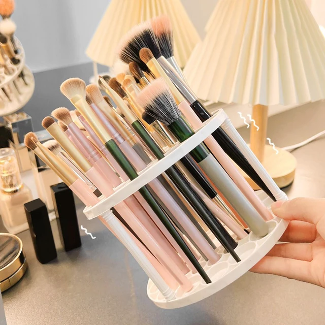Alt view image 5 of 6 - Makeup Brush Holder, 46 Slots, Make Up Brush Organizer for Vanity (1)