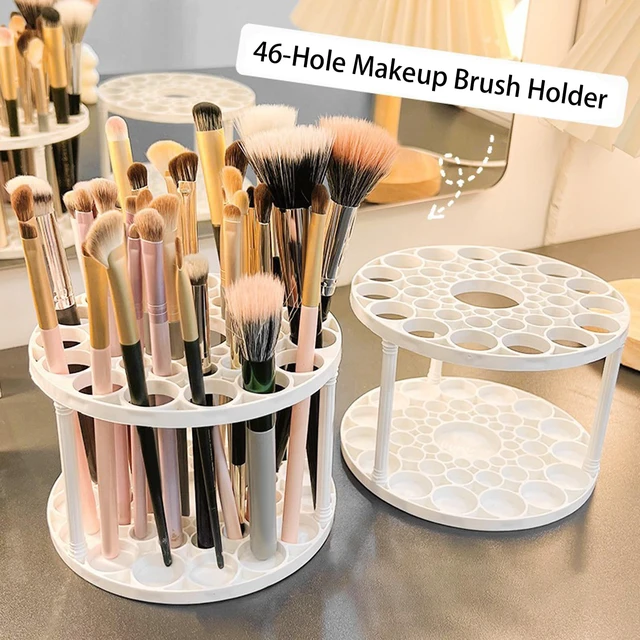Alt view image 2 of 6 - Makeup Brush Holder, 46 Slots, Make Up Brush Organizer for Vanity (1)