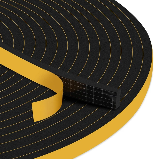 Main image of 33Ft Door Weather Stripping, (1/2in x 1/4in), Strong Adhesive, Sound Proof, Door Insulation, Weatherproof Foam Tape for Doors, Weatherstripping for Doors Frames, Windows