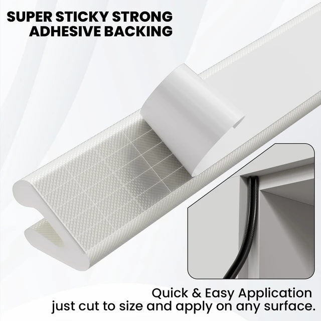 Alt view image 5 of 7 - V Shape Thin Foam Weather Stripping Door Frame Seal Strip 19.7FT White | Draft Stopper,Insulation Winter,Weatherstripping,Gap Sealing,Soundproofing