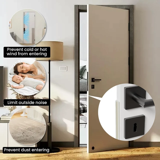 Alt view image 6 of 7 - V Shape Thin Foam Weather Stripping Door Frame Seal Strip 19.7FT White | Draft Stopper,Insulation Winter,Weatherstripping,Gap Sealing,Soundproofing