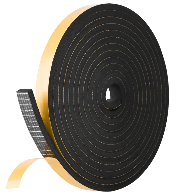 Main image of Self Adhesive Foam Tape Weatherstrip 1/2In x 1/4In x 16.5Ft High Density Foam Insulation Strips Seal Weather Stripping with Strong Adhesive for Door and Window Sound Isolation Soundproofing