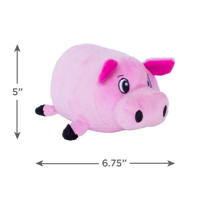 Alt view image 2 of 6 - Fattiez Squeaky Plush Dog Toy, Pig, Small, 6.8" | Engaging Squeak Sounds, Soft Plush & Round Shape, Easy Carry, Cuddles & Gentle Indoor Play, Light Chewers, Small Dogs