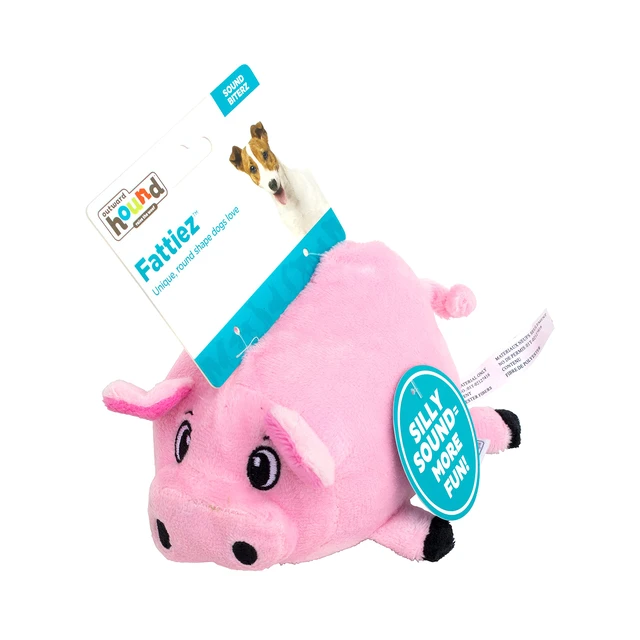 Alt view image 5 of 6 - Fattiez Squeaky Plush Dog Toy, Pig, Small, 6.8" | Engaging Squeak Sounds, Soft Plush & Round Shape, Easy Carry, Cuddles & Gentle Indoor Play, Light Chewers, Small Dogs