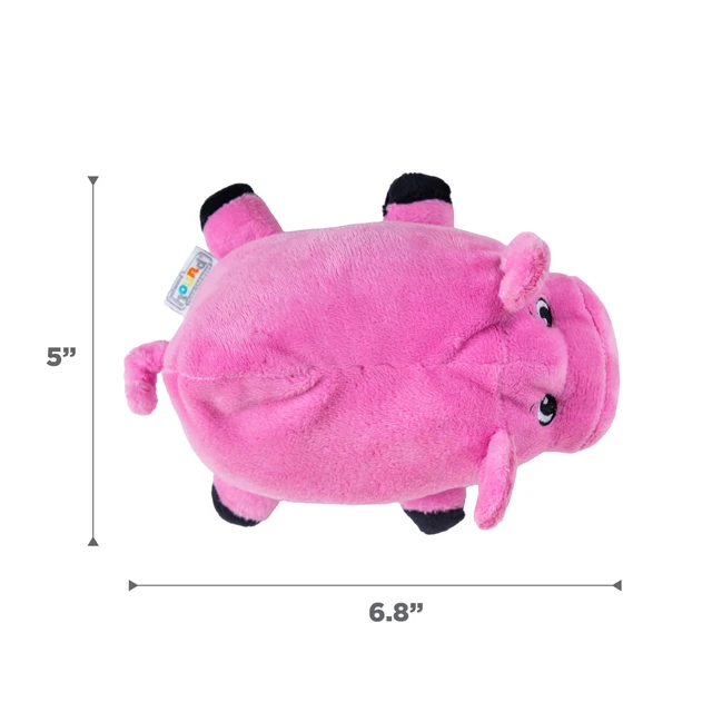 Alt view image 6 of 6 - Fattiez Squeaky Plush Dog Toy, Pig, Small, 6.8" | Engaging Squeak Sounds, Soft Plush & Round Shape, Easy Carry, Cuddles & Gentle Indoor Play, Light Chewers, Small Dogs