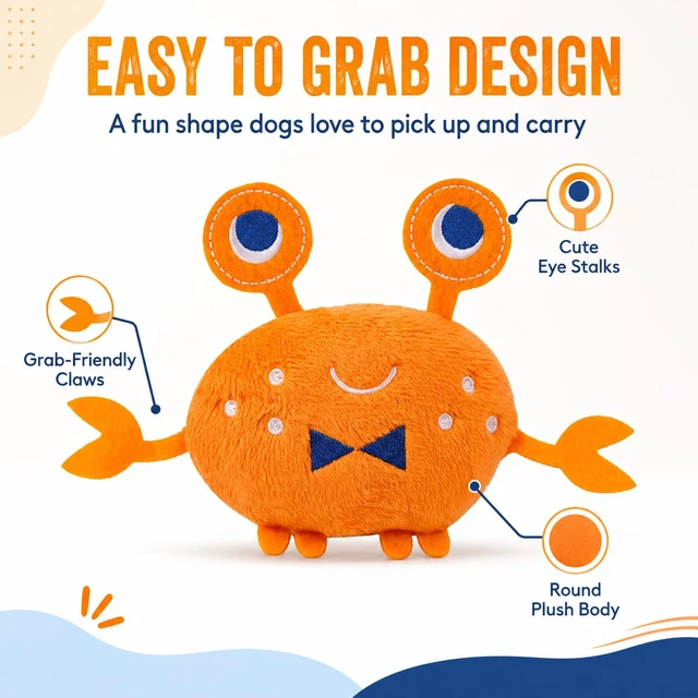 Alt view image 2 of 5 - 3-in-1 Interactive Squeaky Dog Toy Plush Chew Toy with Crinkle Sounds for Small, Medium & Large Dogs