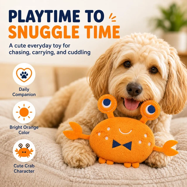 Alt view image 5 of 5 - 3-in-1 Interactive Squeaky Dog Toy Plush Chew Toy with Crinkle Sounds for Small, Medium & Large Dogs