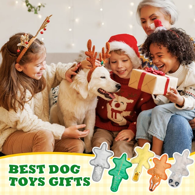 Alt view image 7 of 7 - No Stuffing Dog Toys, Tough Durable Plush Chew Toy for Boredom and Teething, Squeaky Dog Toys for Small Medium Large Dogs to Keep Them Busy (5 Pack)