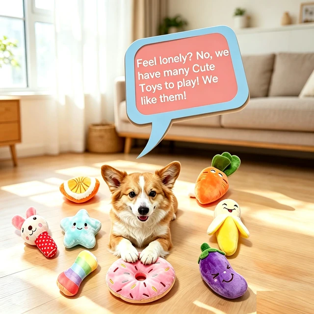 Alt view image 5 of 7 - Squeaky Dog Toys for Small Medium Dogs, 9 Pack Stuffed Puppy Teething Toys | Assorted Soft Plush Dog Toys Bundle, Built-In Squeakers, For Puppies Entertainment & Interactive Play