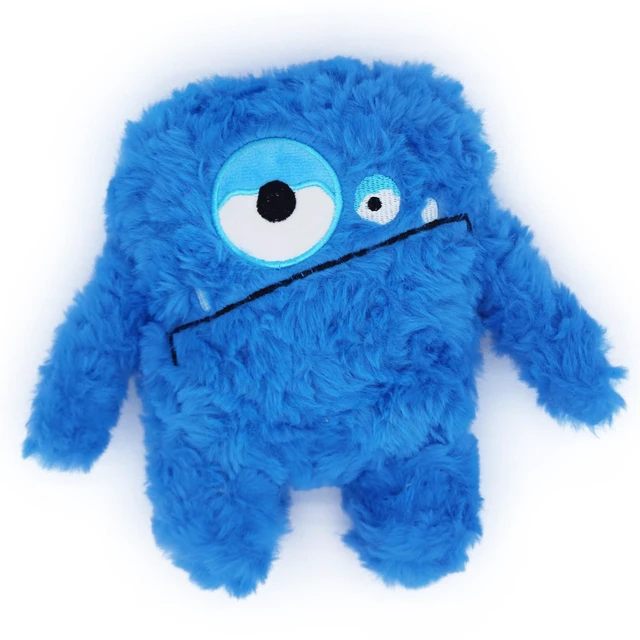 Main image of Monster Stuffed Squeaky Dog Toy, Crinkle Dog Plush Toy, Blue | Soft Lightweight Toy for Fetch and Chew, Interactive Outdoor Indoor Play for Tug, Birthday Gift, For Puppy Small Medium Dog