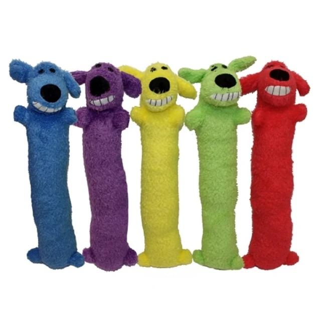 Alt view image 3 of 3 - Original Loofa Dog Plush Toy - Squeaky Toy for All Dogs - Extra Soft Plush - Stuffed Animal Dog Toys for Playing (1 Count, 24, Random Color Surprise)