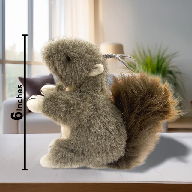 Alt view image 2 of 6 - Squirrel Dog Toy w/ Squeaker | Plush Squirrels Dogs Toys | Stuffed Squeaky Squirrel Toy for Pets | Realistic Animal Dogs Toys | Squeaky Squirrels | Small/Medium Breed | Multicolor | 6"
