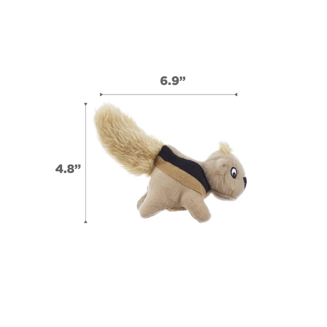 Alt view image 6 of 6 - Squeakin' Squirrels Plush Squeaky Dog Toys, 3-Pack, 7" | Standalone Play or Hide-A-Squirrel Replacement Squirrels, Soft for Cuddle & Carry, Light Chewers, Puppies & Small Dogs