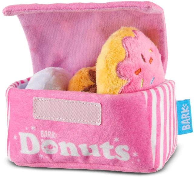 Main image of Barker's Dozen Donuts 4-in-1 Interactive Plush Dog Toy | Squeaky Dog Toys with Crinkle Box - For Small Dogs and Puppies