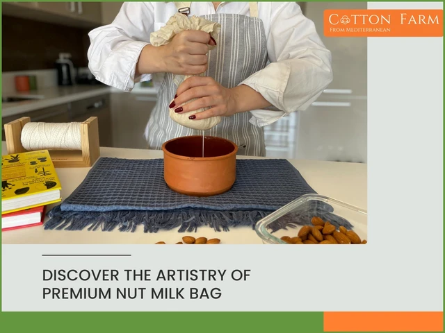 Alt view image 2 of 6 - Nut Milk Bag & Cheese Cloth Bag (Ultra Dense), XL 14 × 14 Inch, 100% Unbleached Cotton Cheesecloth for Precise Food Straining, Washable & Reusable