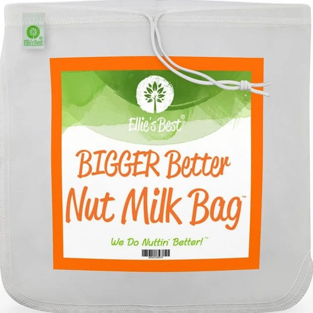Main image of Pro Quality Nut Milk Bag Big XL Commercial Food Grade Strong Durable Reusable Almond Milk Straining Bags & All Purpose Fine Mesh Nylon Cheesecloth Strainer Juicing-CheeseRecipes & Vids