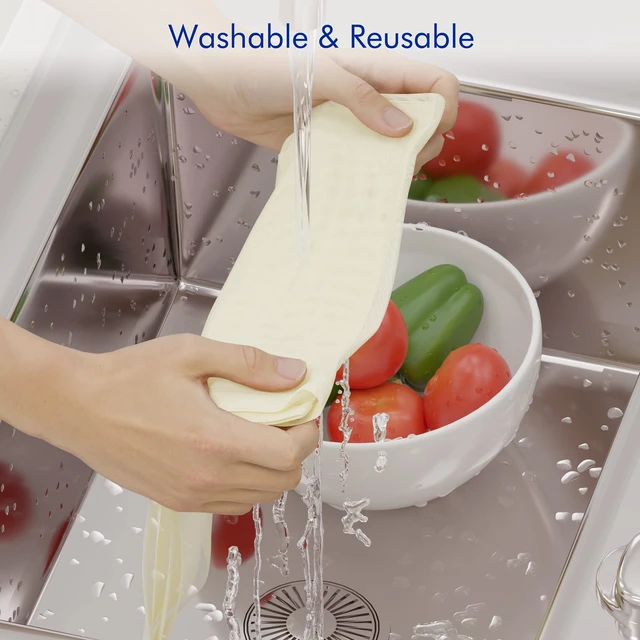 Alt view image 4 of 6 - 3 PCS Reusable Cheesecloth Bag & Nut Milk Bags, Grade 100, 14x14 Inch Hemmed Cheese Cloth for Straining Craft, 100% Cotton Unbleached Cloth Strainer for Cooking, Baking, Juicing, Cheese Making