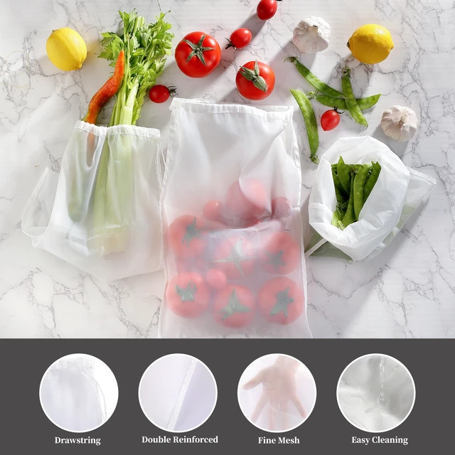 Alt view image 3 of 7 - 3 Pack Nut Milk Bag, Nylon Cheese Cloth Bag for Straining, 9.5"x14" | Reusable Strainer, Food-Grade, Fine Mesh, for Cold Brew Coffee, Greek Yogurt, Tea and Juice