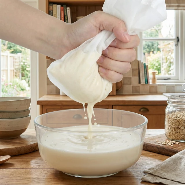 Alt view image 4 of 7 - 50 Pack Nylon Straining Nut Milk Bag 11.7" x 7.8" Fine Mesh Food Strainer Filter Cheese Cloth Bags for Nut Milk Juice Yogurt Cold Brew Tea Coffee Home Brewing