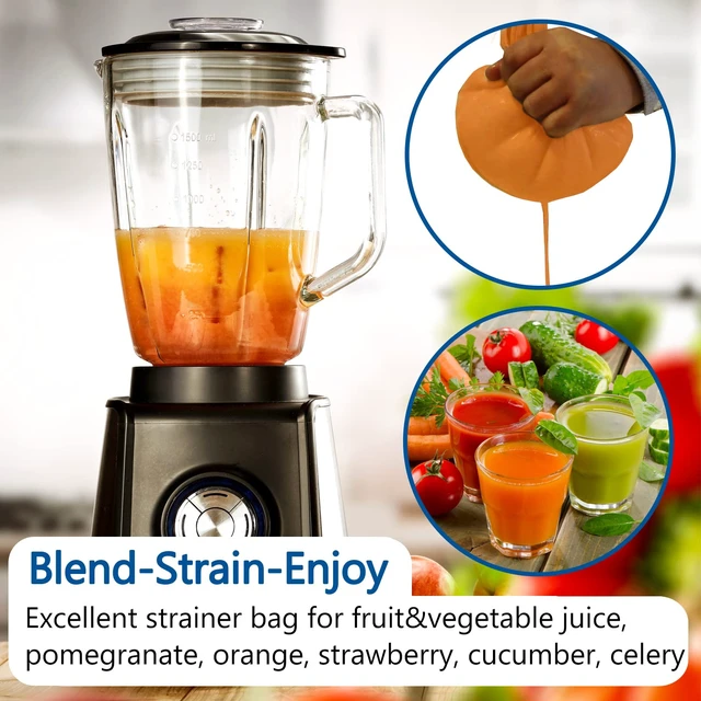 Alt view image 4 of 7 - 6 Pack 16"x16" Nut Milk Bag for Straining, 100% Unbleached Cotton Cloth, Reusable Cheesecloth, Strainer for Almond/Oat/Soy Milk, Cold Brew Coffee, Filter Bag for Cheese/Yogurt/Juice/Wine/Soup