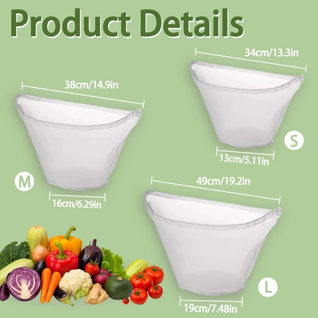 Alt view image 4 of 7 - 6 Pack Reusable Nylon Mesh Strainer Bags, Bowl-shaped reusable nylon cheese cloth filter bag, fine mesh multi-purpose food filter, suitable for vegetable, nut milk, juice, soy milk