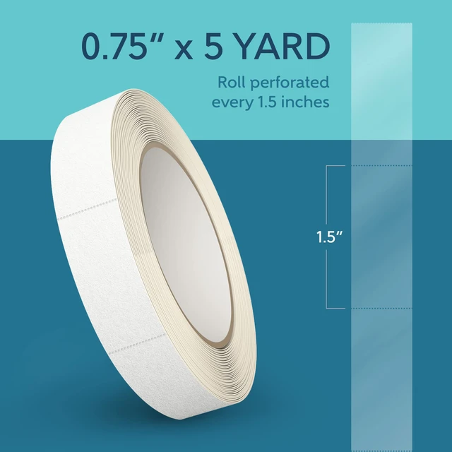 Alt view image 2 of 6 - Fashion Clothing Tape Double Sided for Clothes, Fabric, Body, Dress | Clear Perforated Roll Cut to Any Length for Hem, Bra Strap, Neckline, Strong All Day Hold, No Residue, Waterproof for Women
