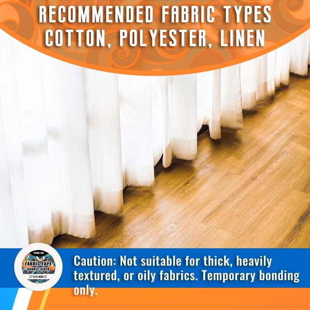 Alt view image 3 of 7 - Double-Sided Fabric Tape,Hem Tape No Sew No Iron,1/4"+1/2" (2 Rolls) | No Sewing or Ironing Required, Quick Clothing Repairs, Fabric Bonding, For Hemming and DIY Crafts