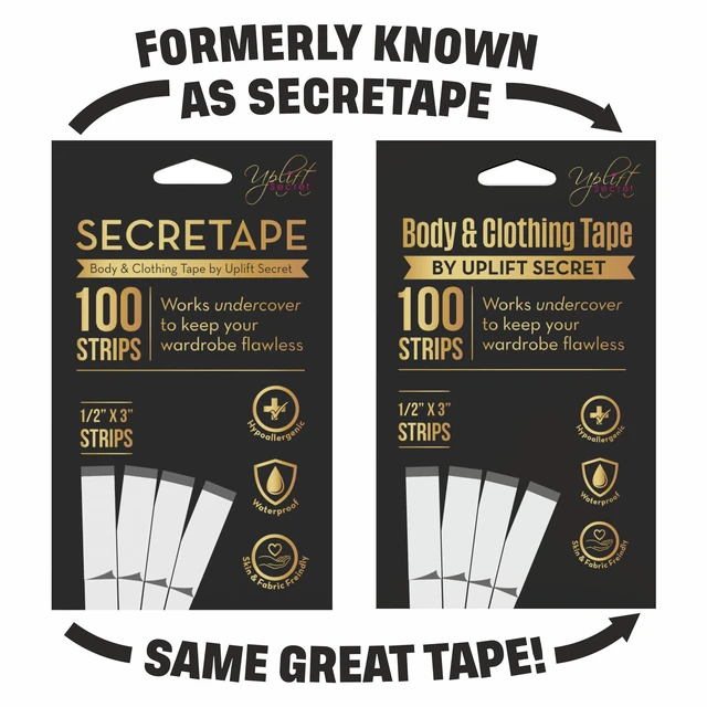 Alt view image 2 of 7 - Fashion Clothing Tape - (100 Strips) for Body and Clothes | Double Sided Clear Tape for All Skin Shades