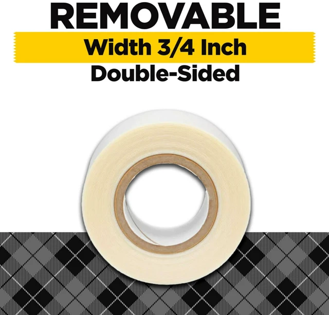 Alt view image 4 of 7 - Removable Fabric Tape, 3/4 in x 180 in, 1/Pack, Removable and Double Sided (FTR-1-CFT)