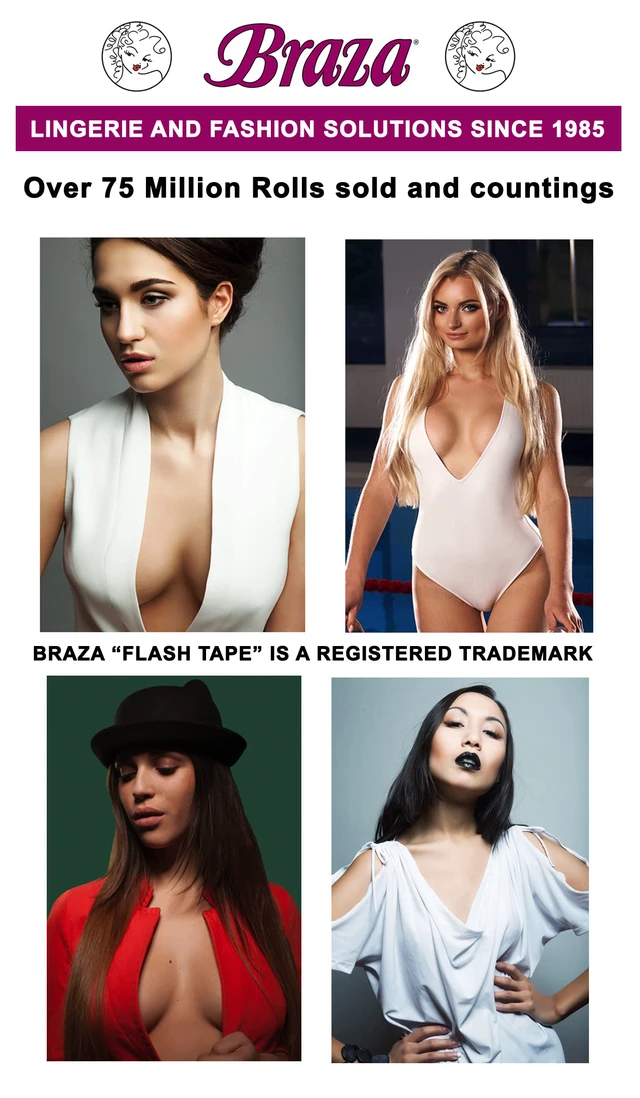 Alt view image 4 of 4 - Braza Flash Tape - Double Sided Clothing Tape,Clear,20 ft roll