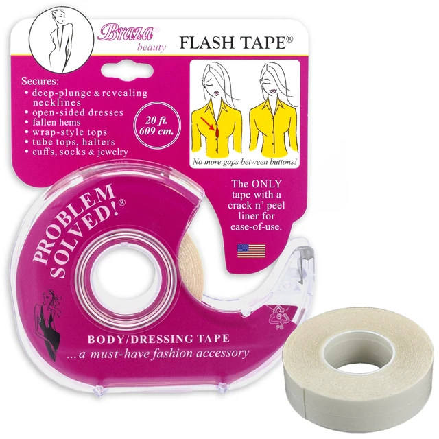 Alt view image 4 of 6 - Flash Tape - Double Sided Clear Adhesive Clothing, Fabric and Body Tape (1)